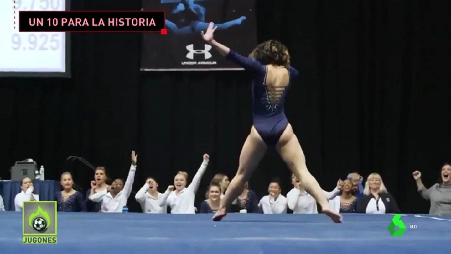 Katelin Ohashi logra un 10 en gimnasia de suelo Katelin Ohashi logra un 10 en gimnasia de suelo