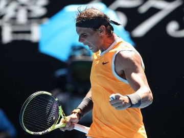 Nadal celebra un punto ante Duckworth Nadal celebra un punto ante Duckworth