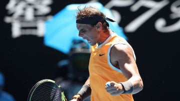 Nadal celebra un punto ante Duckworth