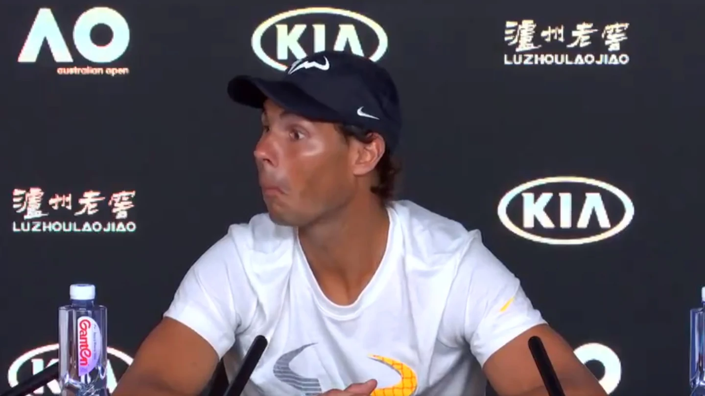Rafa Nadal, en rueda de prensa Rafa Nadal, en rueda de prensa