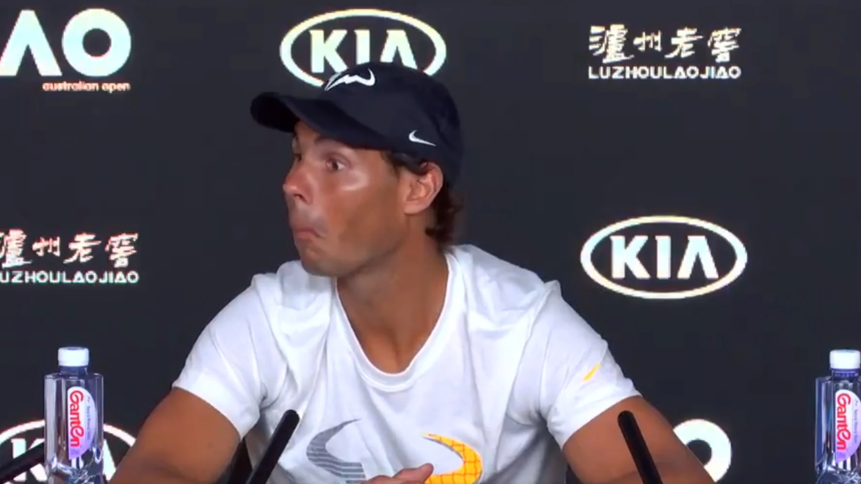 Rafa Nadal, en rueda de prensa