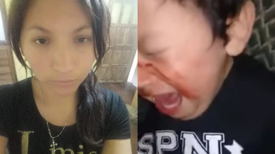 La madre y el pequeño maltratado La madre y el pequeño maltratado