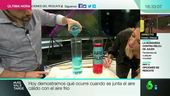 ¿Qué ocurre cuando se junta el aire cálido con el aire frío? EXPERIMENTO