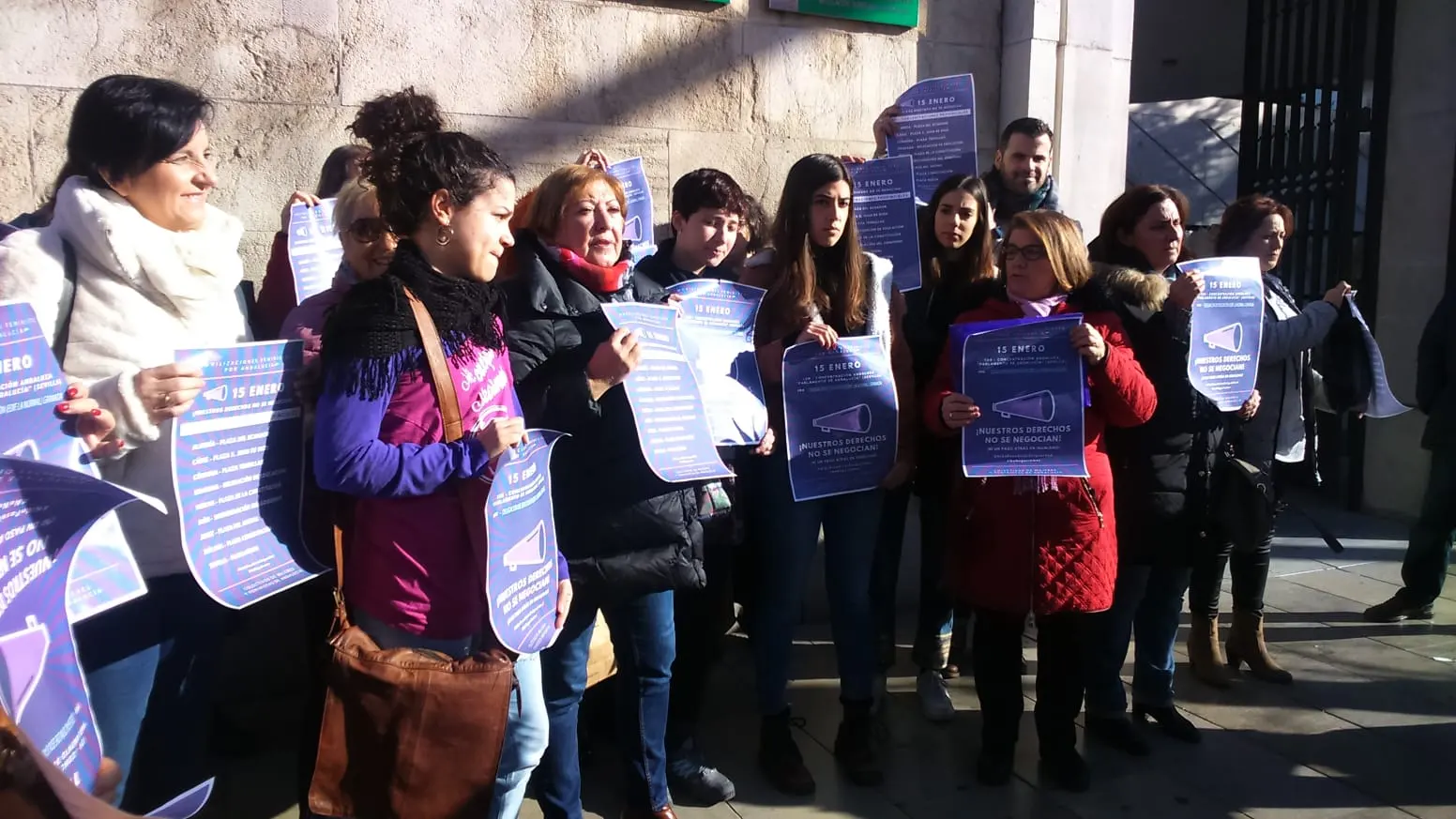 Protestas feministas en Andalucía.