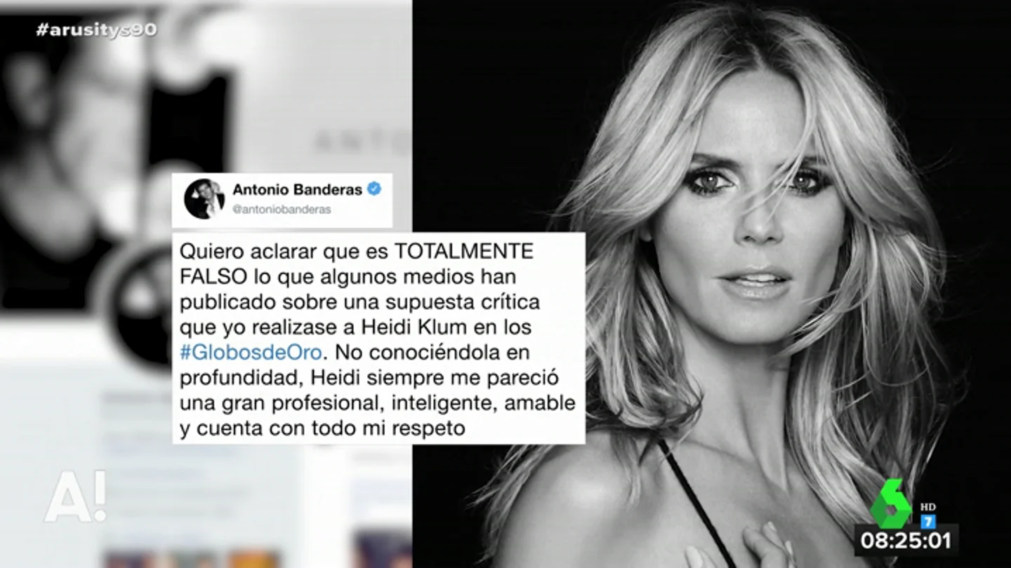 Antonio Banderas niega que criticase las muestras de cariño de Heidi Klum con su pareja: "Es totalmente falso" Antonio Banderas niega que criticase las muestras de cariño de Heidi Klum con su pareja: "Es totalmente falso"