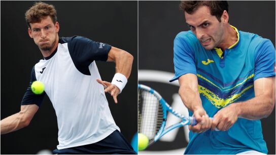 Pablo Carre&ntilde;o y Albert Ramos, en sus respectivos estrenos en el Open de Australia