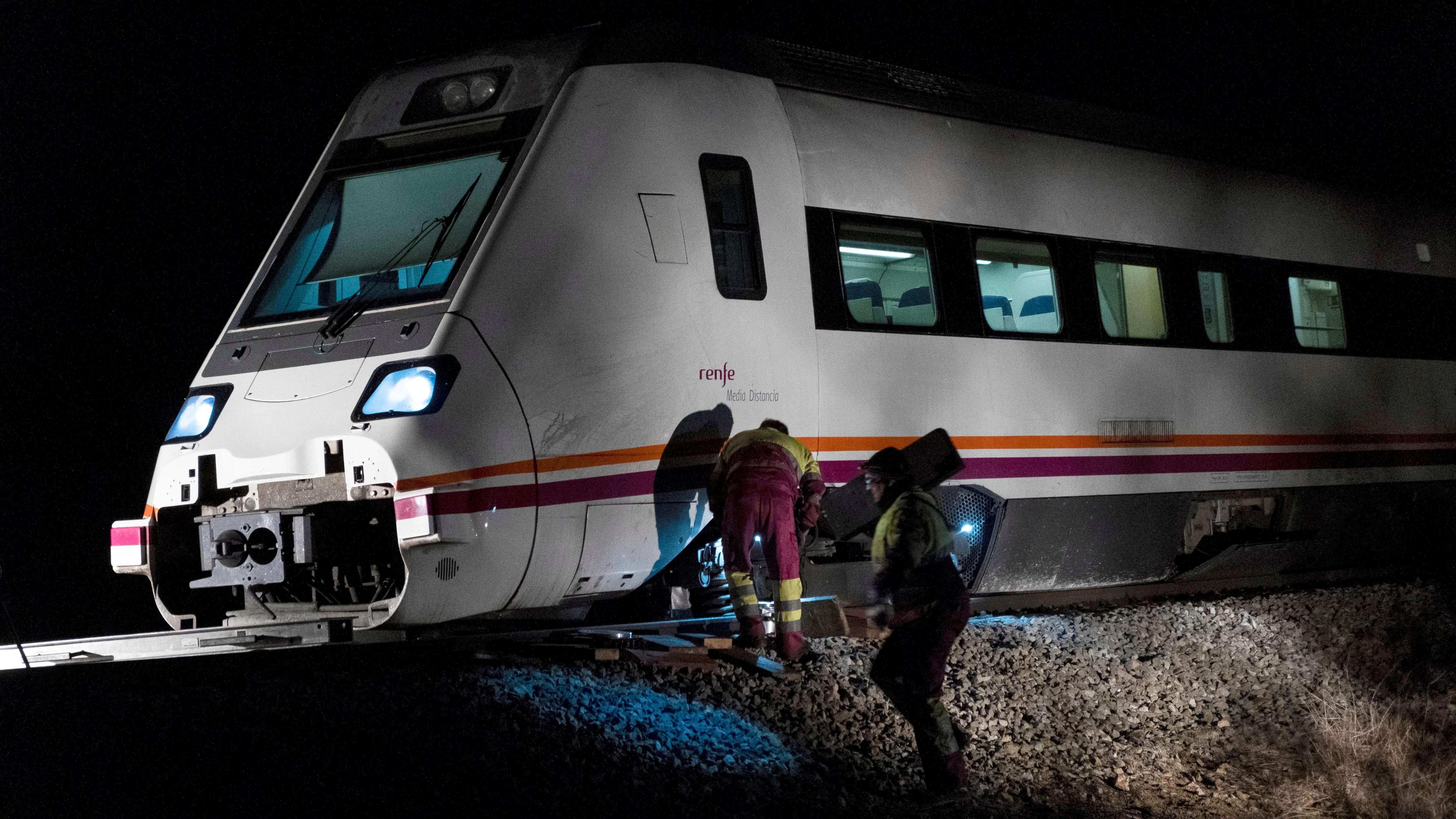 El tren descarrilado a la altura de Torrijos, Toledo