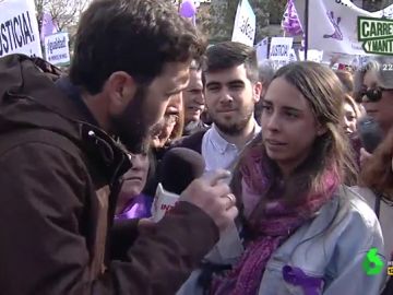 Gonzo en una manifestación feminista en Andalucía