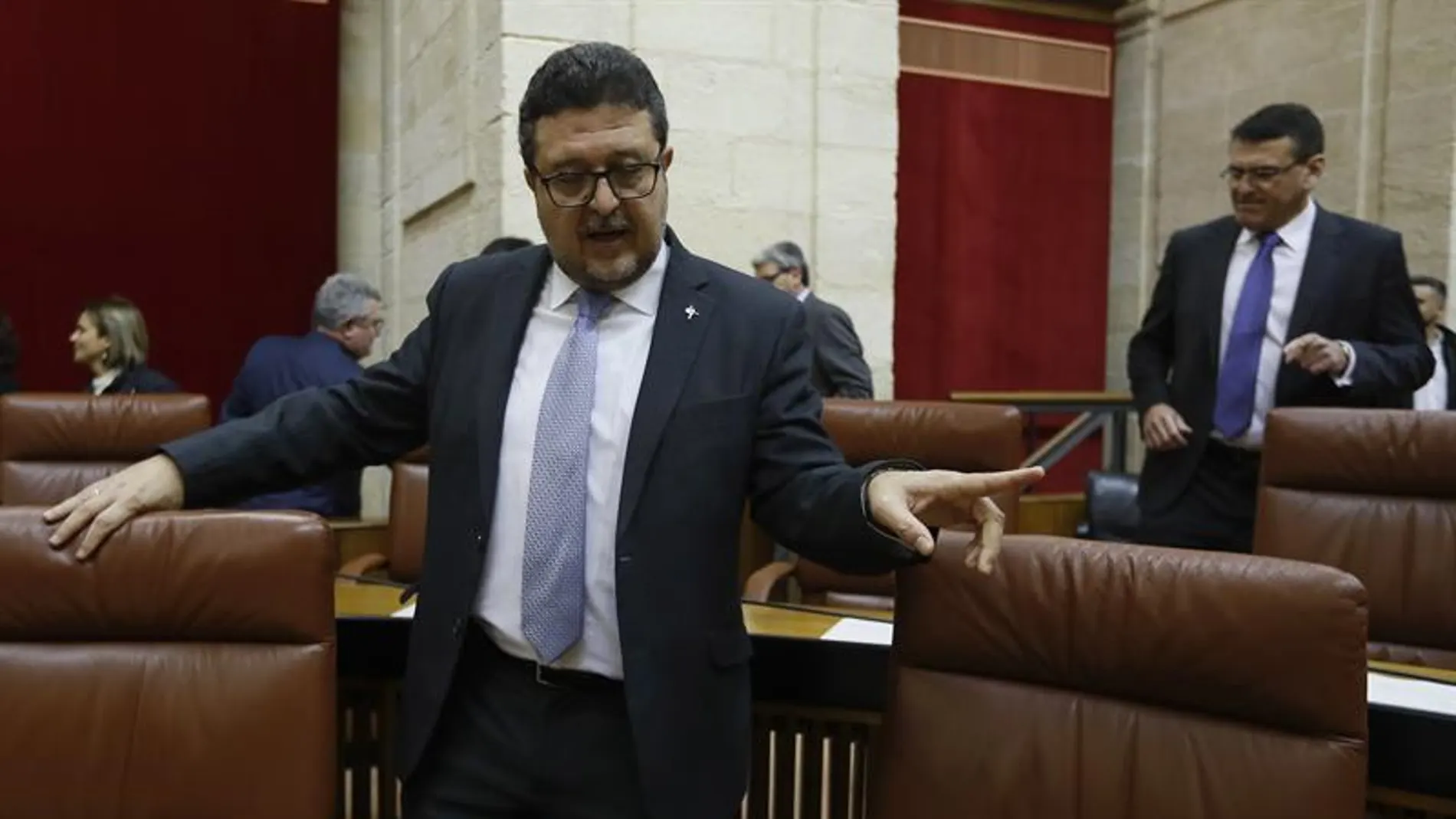 El portavoz de Vox en el Parlamento de Andalucía, Francisco Serrano
