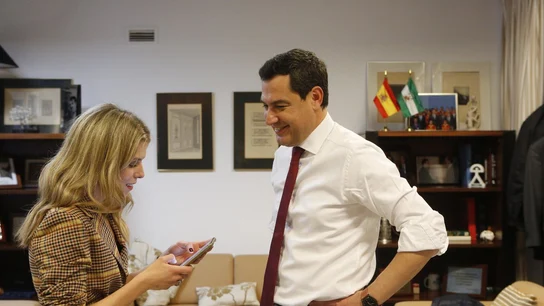 Juanma Moreno tras ser elegido presidente Juanma Moreno tras ser elegido presidente