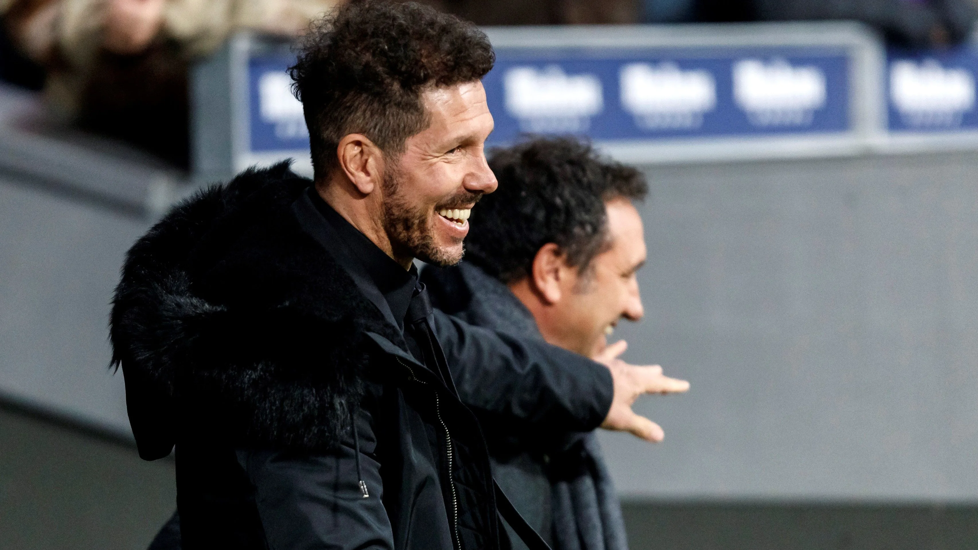 Simeone en el choque contra el Girona