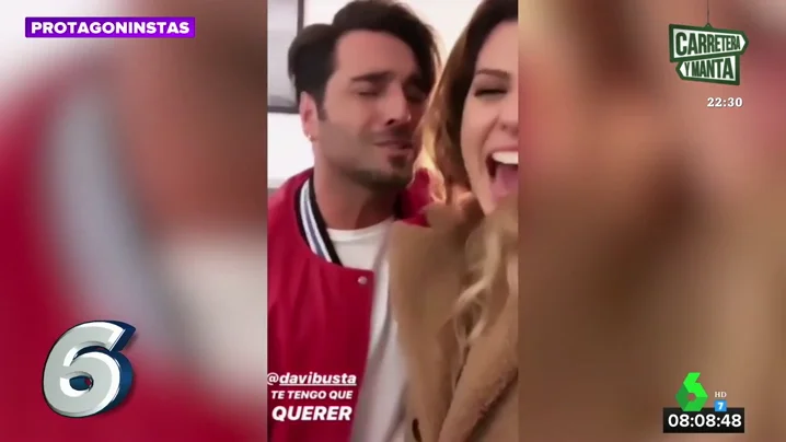 David Bustamante y Míriam Rodríguez demuestran su buena sintonía en las grabaciones de 'La Voz'