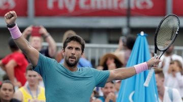 Fernando Verdasco celebra su victoria ante el moldavo Radu albot