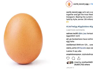 ¿Por qué un huevo se ha convertido en lo más viral de Instagram? ¿Por qué un huevo se ha convertido en lo más viral de Instagram?