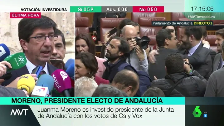 Juan Marín, presidente de Ciudadanos en el Parlamento de Andalucía