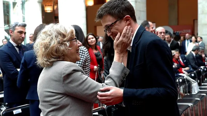 Manuela Carmena e Íñigo Errejón en un acto