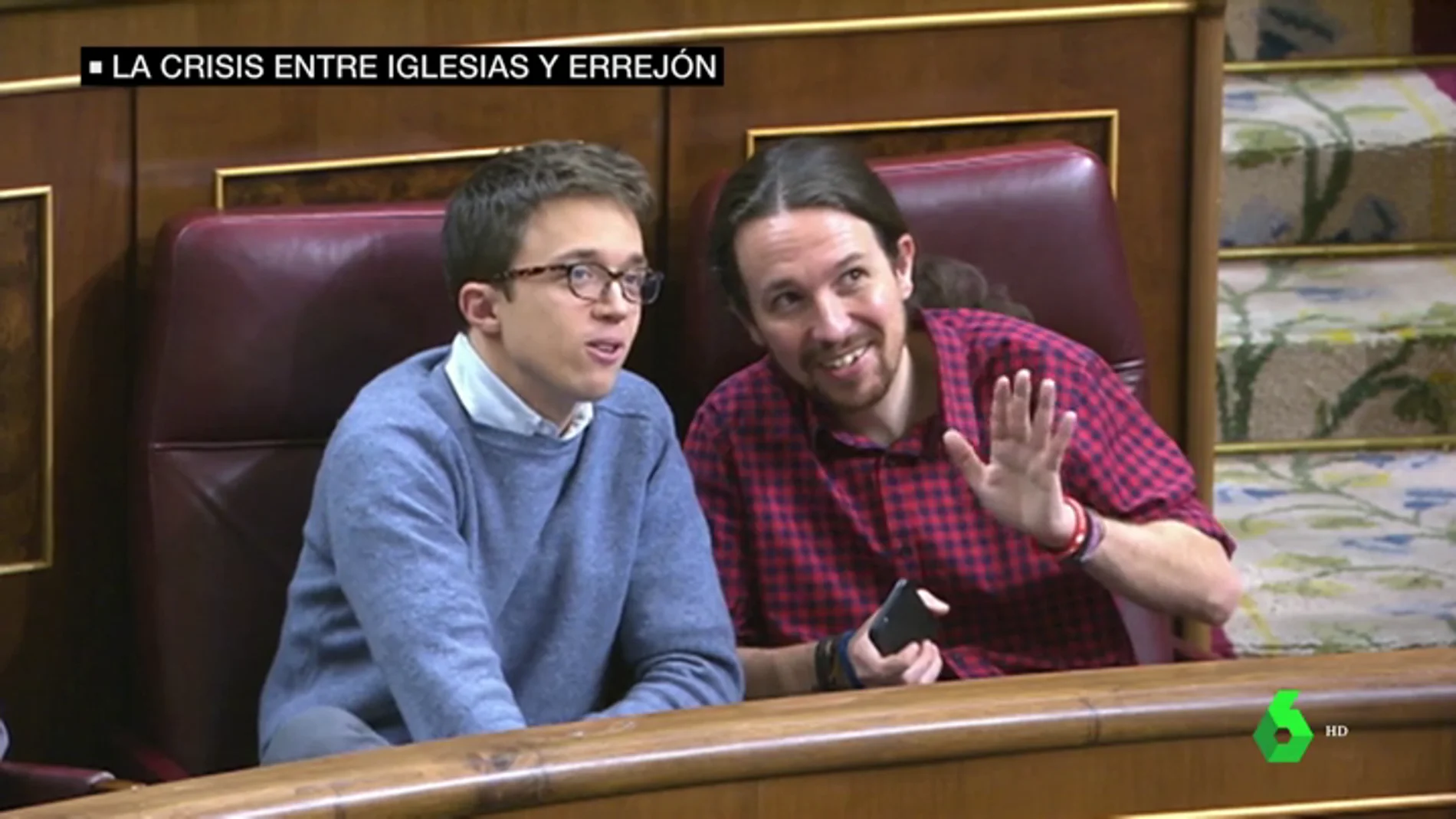 Pablo Iglesias e Íñigo Errejón en el Congreso
