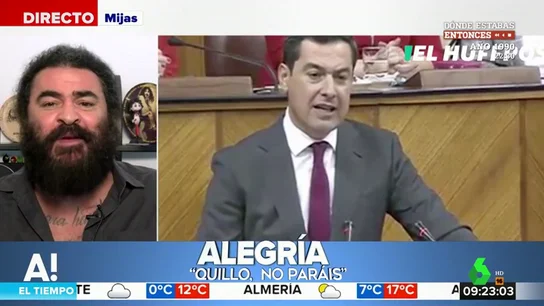 La rima de El Sevilla para analizar la investidura de Moreno: "El andalucismo necesita el 'Susanismo', aunque el 'Sanchismo' no opine lo mismo" La rima de El Sevilla para analizar la investidura de Moreno: "El andalucismo necesita el 'Susanismo', aunque el 'Sanchismo' no opine lo mismo"