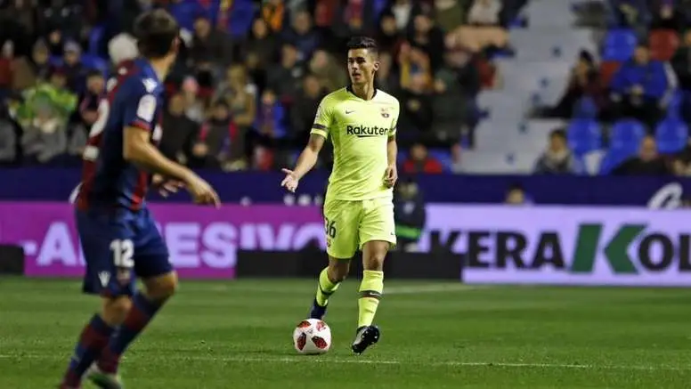 Juan Brandáriz, Chumi, durante el partido del Barça ante el Levante en Copa