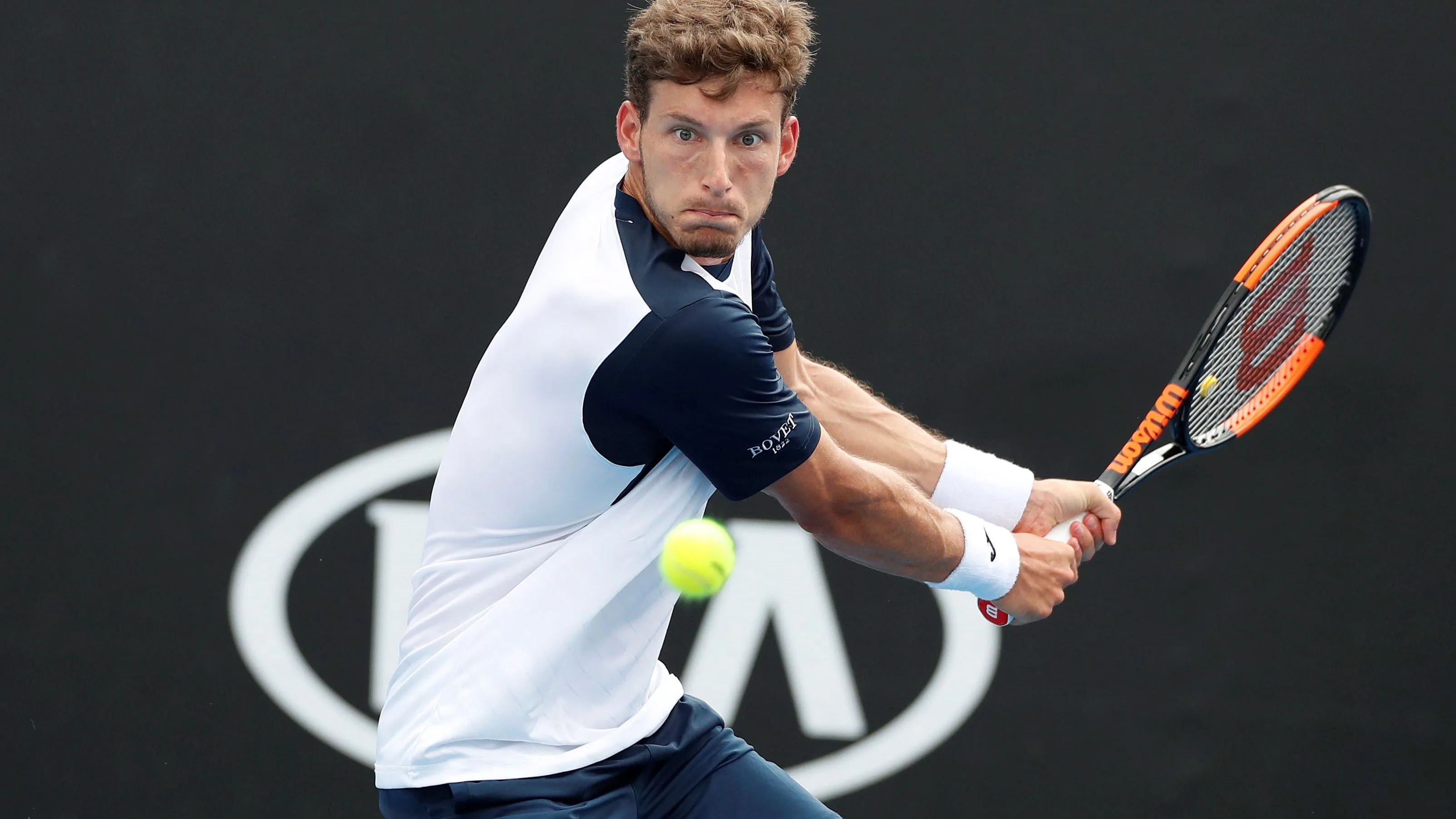 Pablo Carreño, en acción ante Ilya Ivashka