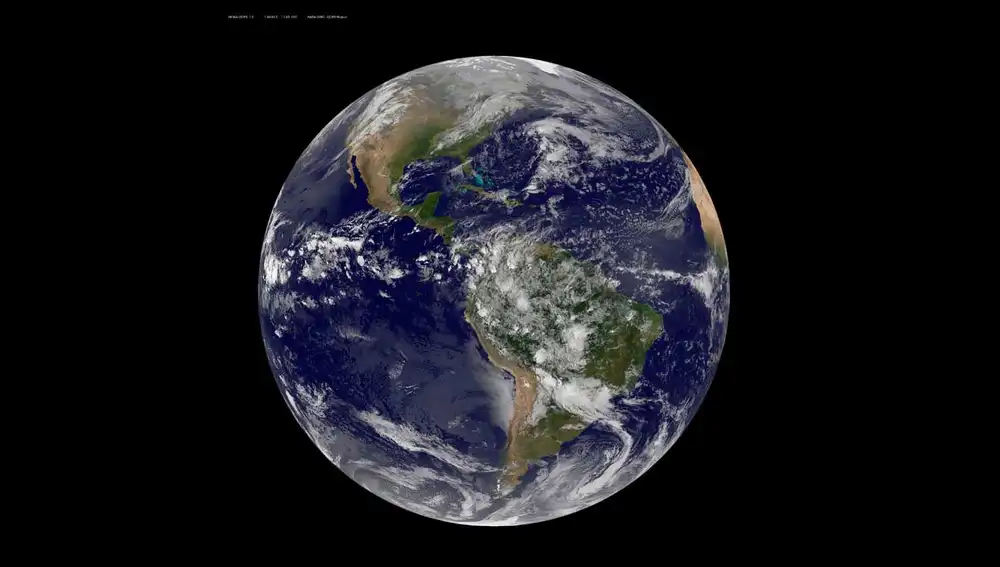la Tierra captada por el satélite meteorológico GOES-East el 22 de abril de 2014