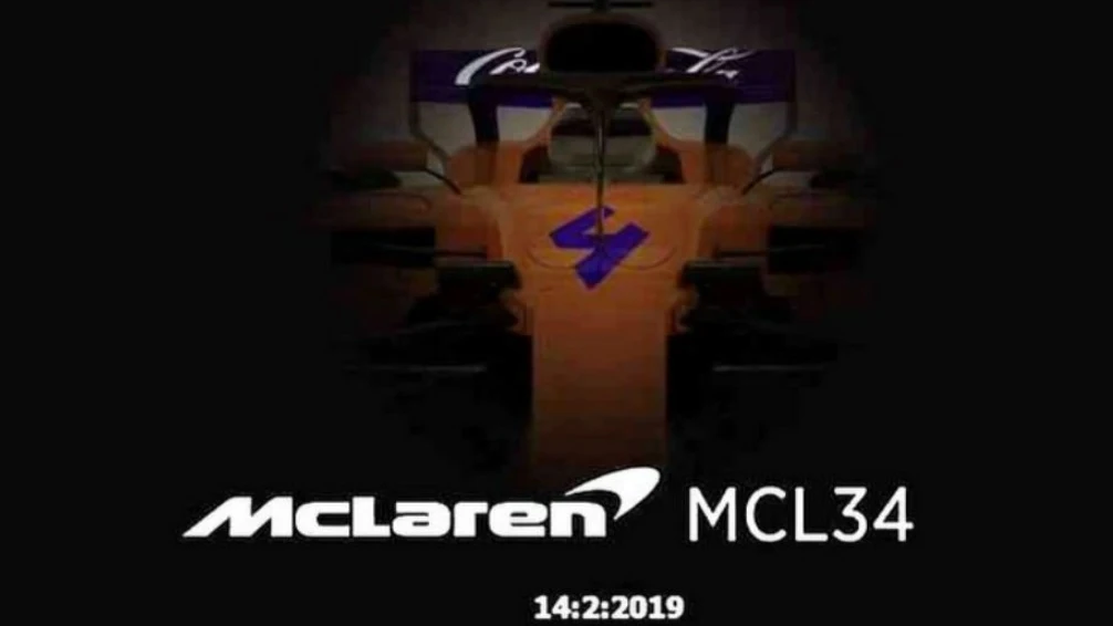 La imagen filtrada por error por McLaren del MCL34