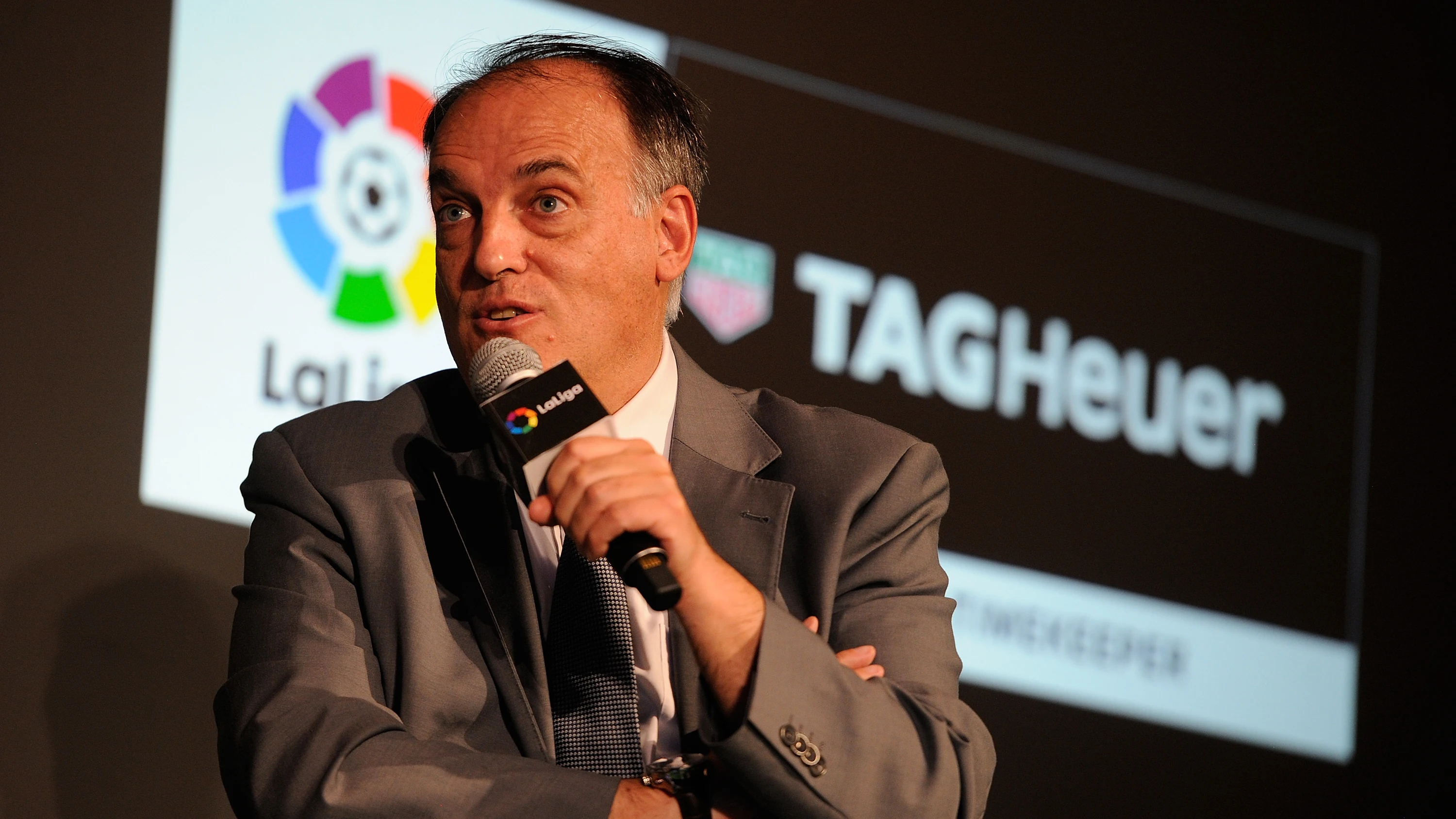 Javier Tebas en un evento de LaLiga