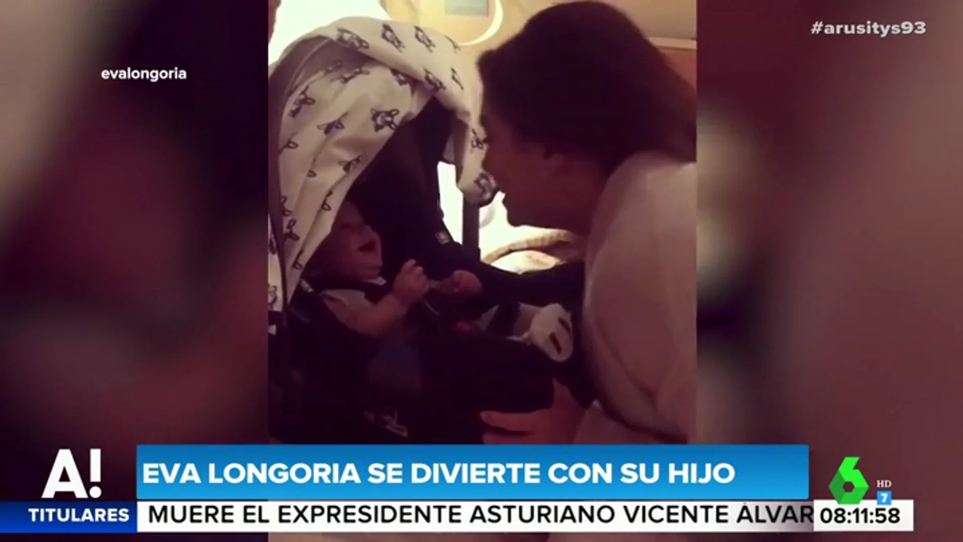 El divertido vídeo de Eva Longoria jugando con su hijo de siete meses