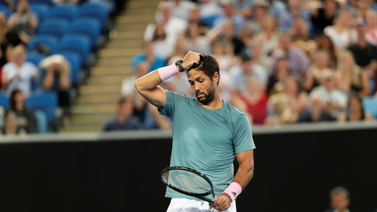 Verdasco se lamenta en un partido Verdasco se lamenta en un partido
