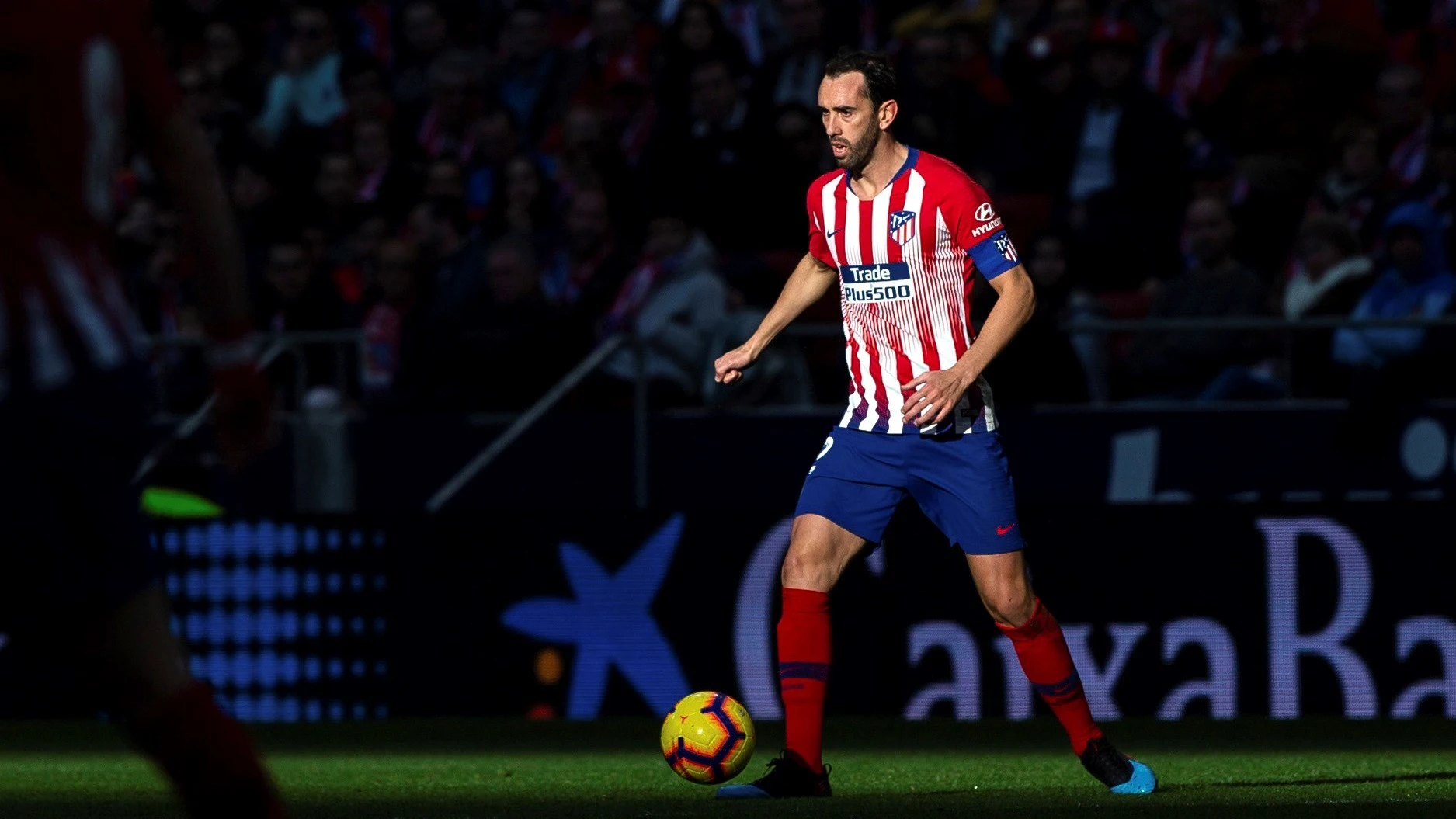 Diego Godín en un partido del Atlético de Madrid