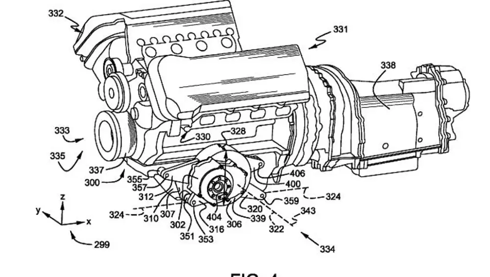 Patente Ford V8 Híbrido