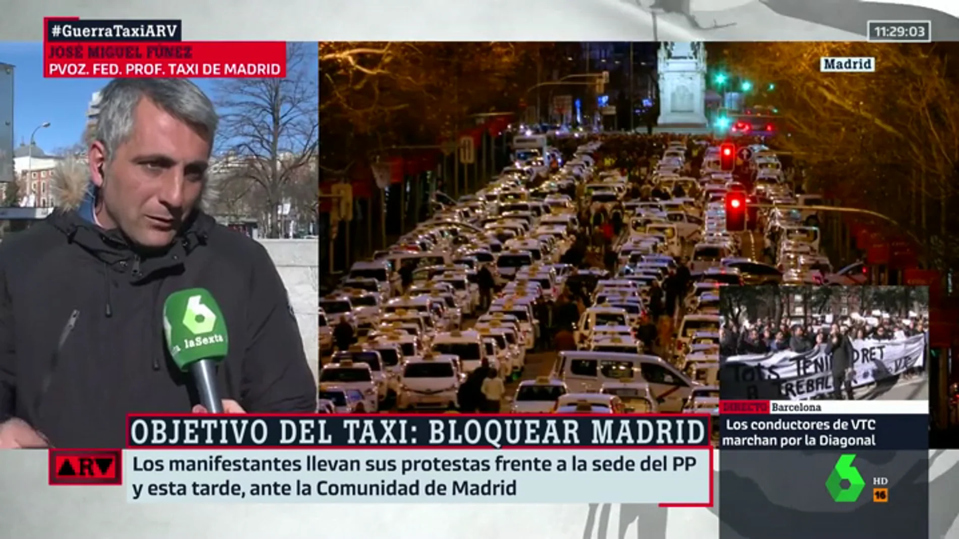 Portavoz de los taxistas en Madrid