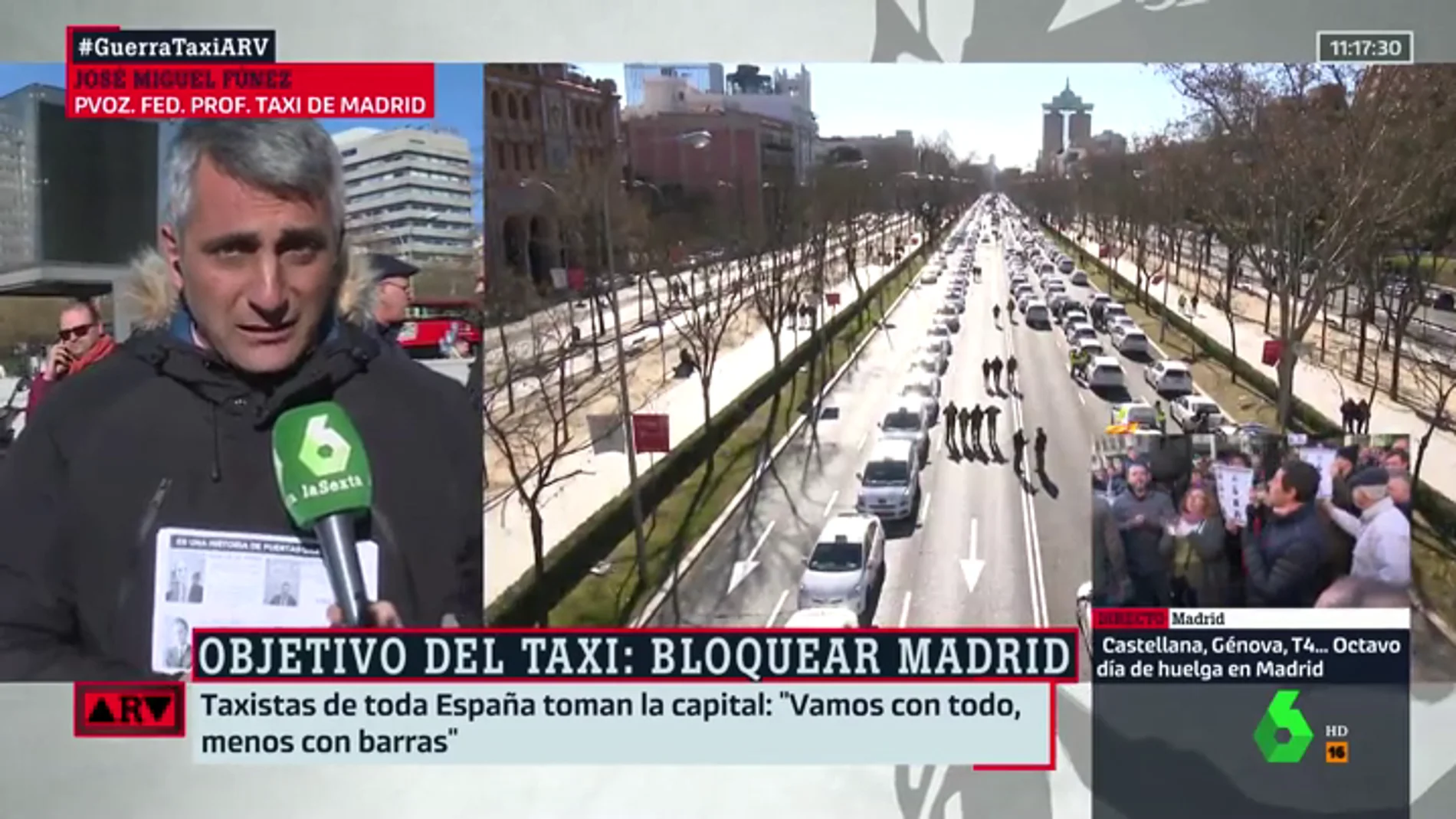 Fúnez, portavoz de la Federación Profesional del Taxi: "Invito a los responsables de la Comunidad de Madrid a que se lean la legislación"