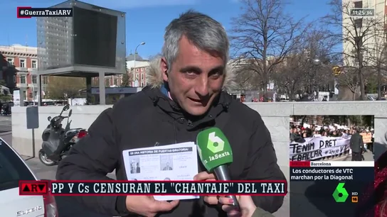 El portavoz de la Federación Profesional del Taxi en Madrid responde a Rivera: "Queda constancia de que se dirige para los intereses del Ibex" El portavoz de la Federación Profesional del Taxi en Madrid responde a Rivera: "Queda constancia de que se dirige para los intereses del Ibex"