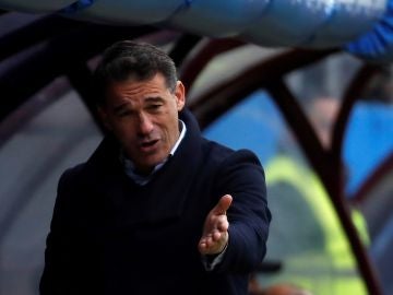 Luis García Plaza, durante un partido del Villarreal Luis García Plaza, durante un partido del Villarreal