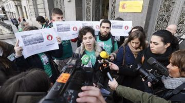Ana García, secretaria general del Sindicato de Estudiantes, anuncia una huelga general para el 8-M