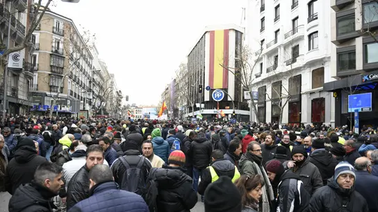 Los taxistas de Madrid se concentran en la calle Génova Los taxistas de Madrid se concentran en la calle Génova