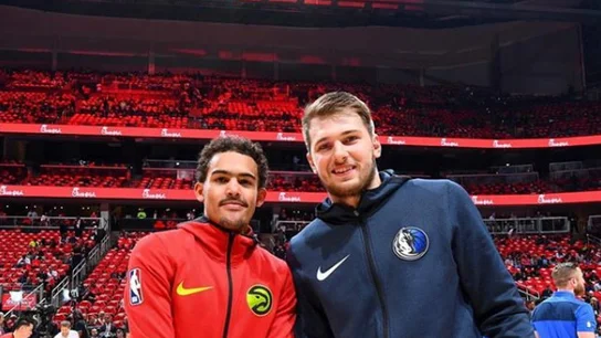 Trae Young y Luka Doncic, antes de un Hawks-Mavericks Trae Young y Luka Doncic, antes de un Hawks-Mavericks