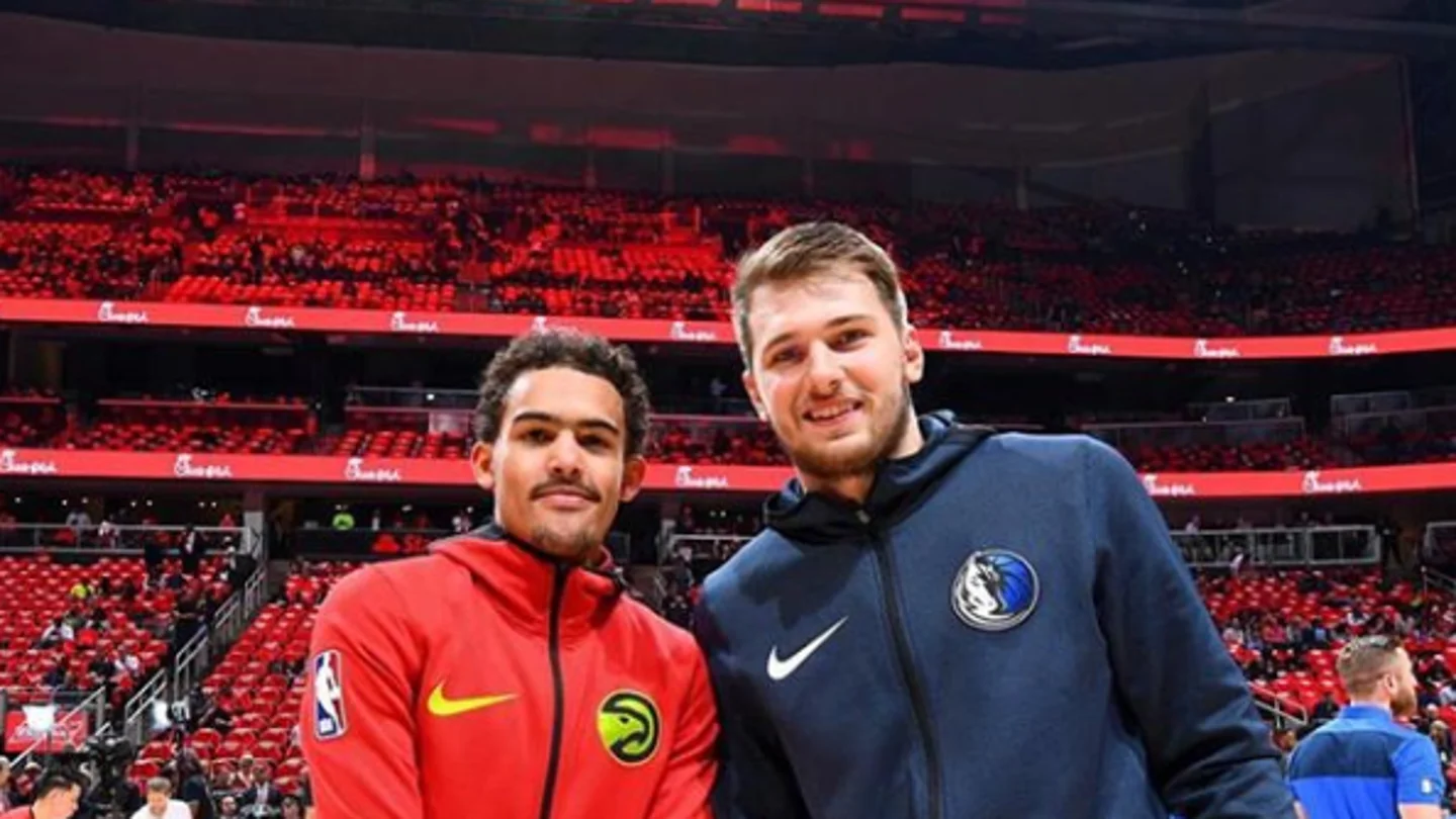 Trae Young y Luka Doncic, antes de un Hawks-Mavericks Trae Young y Luka Doncic, antes de un Hawks-Mavericks