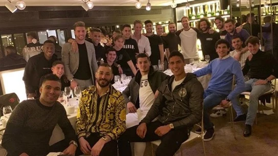 Los jugadores del Real Madrid, en el restaurante Bibo Los jugadores del Real Madrid, en el restaurante Bibo
