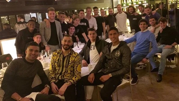 Los jugadores del Real Madrid, en el restaurante Bibo