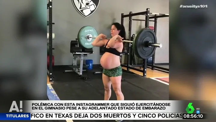 Polémica con una 'instagramer' que siguió practicando crossfit a pesar de su avanzado estado de gestación