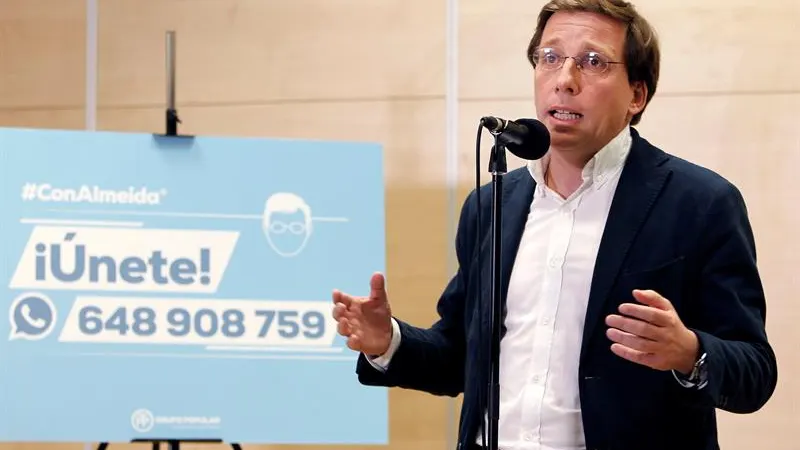 El candidato del PP a la Alcaldía de Madrid, José Luis Martínez-Almeida