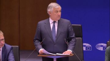 Antonio Tajani en el Parlamento Europeo