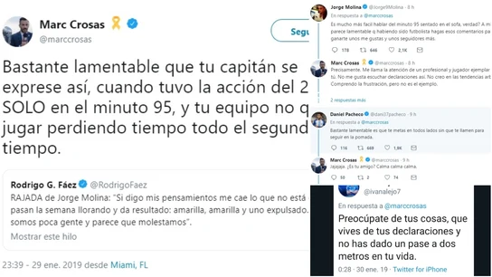 Cruce de tuits entre Marc Crosas y los jugadores del Getafe Cruce de tuits entre Marc Crosas y los jugadores del Getafe