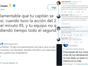 Cruce de tuits entre Marc Crosas y los jugadores del Getafe Cruce de tuits entre Marc Crosas y los jugadores del Getafe