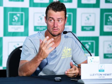 Lleyton Hewitt, en rueda de prensa Lleyton Hewitt, en rueda de prensa