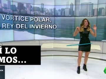 Lo que no se vio del baile del 'hula hoop' de Isabel Zubiaurre para explicar el vórtice polar Lo que no se vio del baile del 'hula hoop' de Isabel Zubiaurre para explicar el vórtice polar