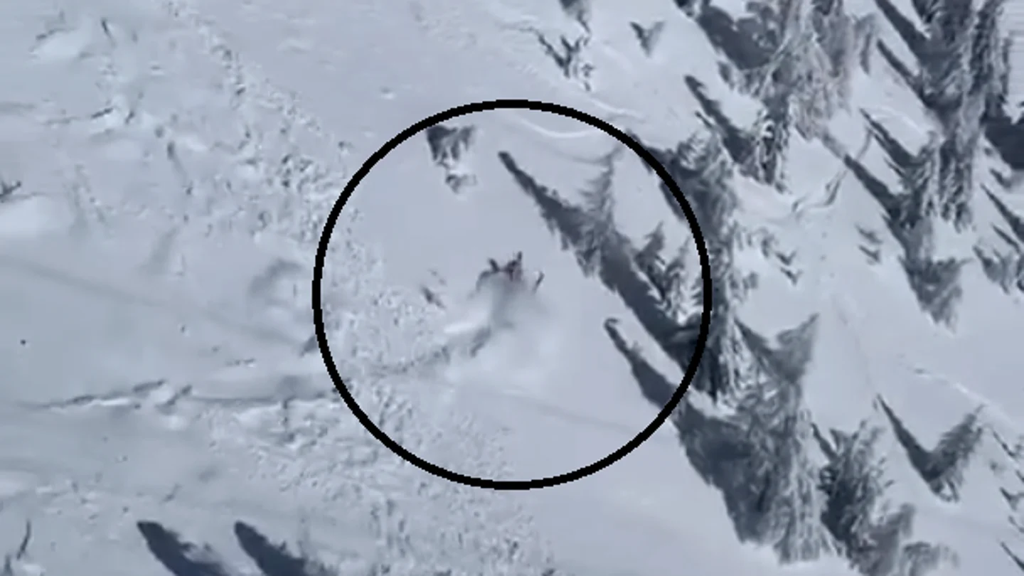 Un esquiador, sepultado por una avalancha Un esquiador, sepultado por una avalancha