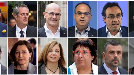 Todos los acusados del juicio del 'procés'. Todos los acusados del juicio del 'procés'